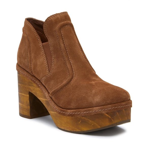 Matisse Jolie Platform Bootie in Tobacco Suede Size 9 - Picture 1 of 5